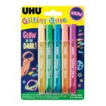 Uhu Confezione 5 Glitter Glue Glow-Dark