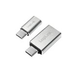 LogiLink AU0040 adattatore per inversione del genere dei cavi USB 3.1 C USB 3.0 A, Micro USB 2.0 Alluminio