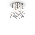 Ideal Lux Plafoniera Contemporanea Moonlight Metallo-Cristallo Cromo 8 Luci G9 3W 3000K