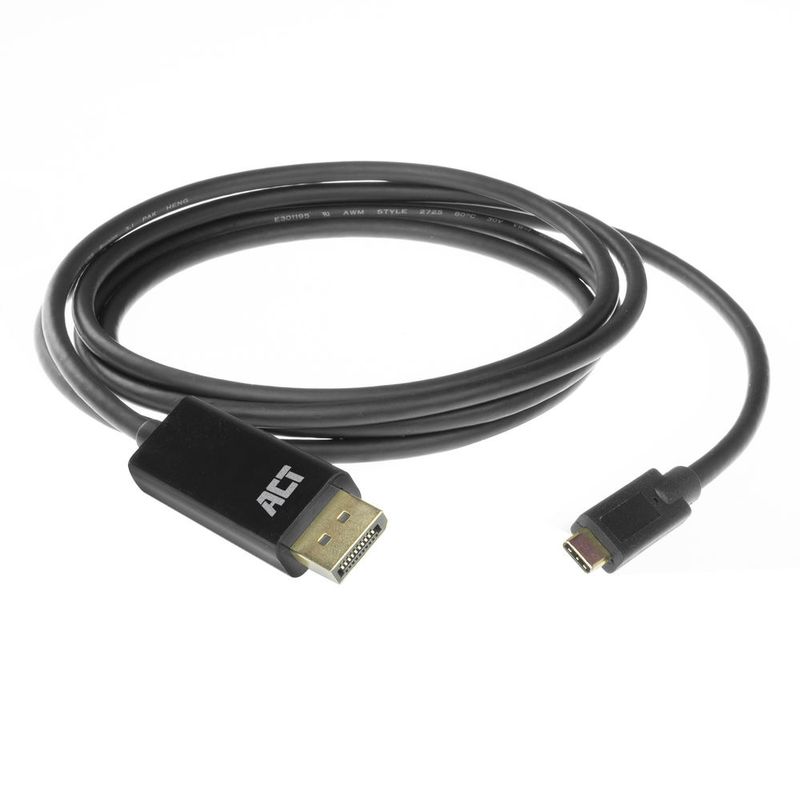 Cavo-adattatore-video-ACT-AC7325-2-m-USB-Type-C-DisplayPort-Nero