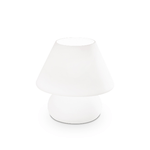 Ideal Lux Lampada Da Scrivania-Ufficio Moderna Prato Vetro Bianco 1 Luce E27 Big