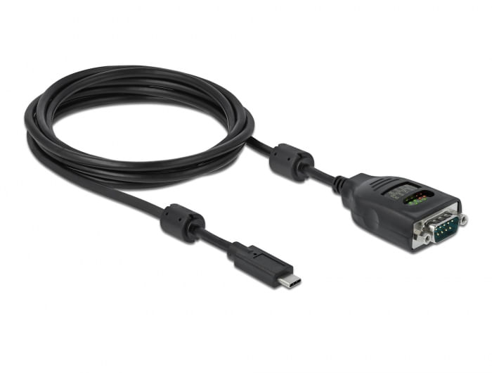 Delock---Adattatore-seriale---USB-C---RS-232-x-1---Nero--90414-