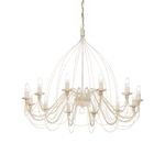 Ideal Lux Lampadario Shabby Chic-Provenzale Corte Metallo Bianco 12 Luci E14