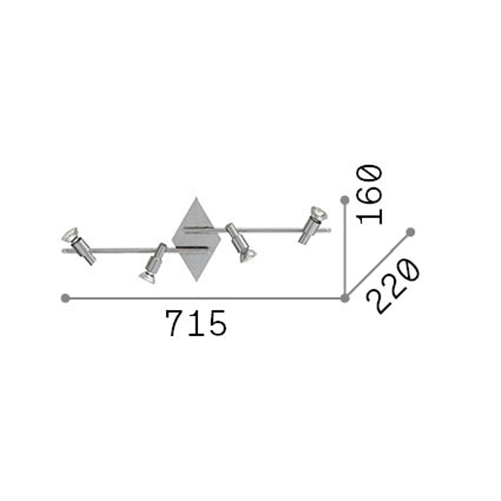 Plafoniera-Contemporanea-Slem-Metallo-Nickel-4-Luci-Gu10-10W-3000K-Luce-Calda