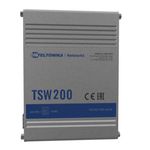 Teltonika TSW200 switch di rete Non gestito Gigabit Ethernet (10/100/1000) Supporto Power over Ethernet (PoE) Alluminio