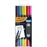 BIC-Intensity-Dual-Tip-marcatore-Nero-Blu-Verde-Porpora-Rosso-Giallo-6-pz