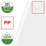 Esselte-Confezione-da-100-Copertine-Porta-Documenti-Multiforo---Formato-A4---16-Fori---80-Micron---Colore-Trasparente