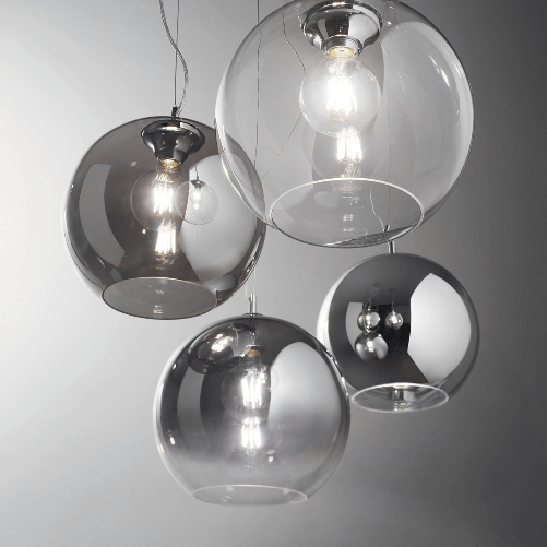 Sospensione-Moderna-Nemo-Metallo-Trasparente-1-Luce-E27-D40Cm