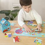 Apli Puzzle Casa per Bambini 24 Pezzi - Dimensione 42x28mm - Pezzi Resistenti e Sicuri