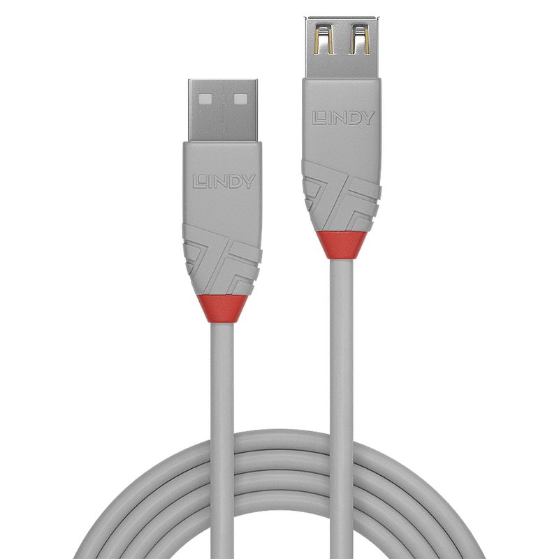 Lindy-36712-cavo-USB-1-m-USB-2.0-USB-A-Grigio--1m-USB-2.0-Type-A-Extension---Cable-Anthra-Line-Grey---Warranty-120M-