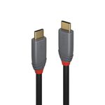 Lindy 36901 cavo USB 1 m USB C Nero Grigio (1M Usb 3.2 Type C Cable 5A - Pd Anthra Line - Warranty 24M)