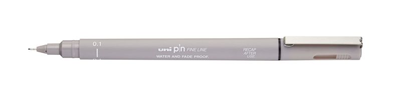 Marcatore-Fineliner-a-penna-UNI-PIN-punta-01-mm-inchiostro-pigmentato-colore-grigio-chiaro-tratto-preciso-e-nitido-per-disegni