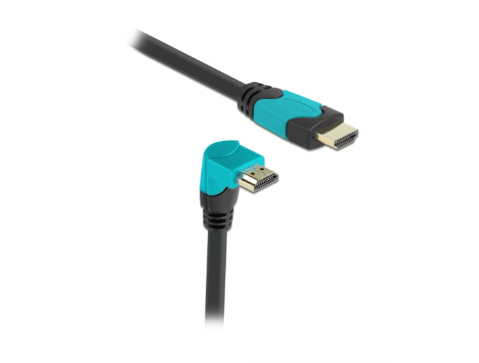 DeLOCK-86991-cavo-HDMI-1-m-HDMI-tipo-A-Standard-Nero-Blu--DeLOCK-High-Speed-HDMI-Cable-straight---angled-8K-1m---Blue-Bl