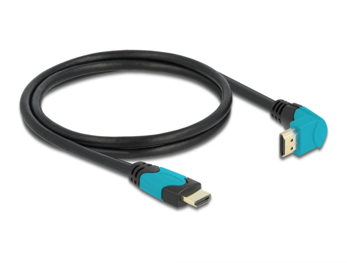 DeLOCK-86991-cavo-HDMI-1-m-HDMI-tipo-A-Standard-Nero-Blu--DeLOCK-High-Speed-HDMI-Cable-straight---angled-8K-1m---Blue-Bl