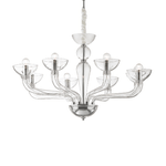 Ideal Lux Sospensione Contemporanea Casanova Metallo Trasparente 8 Luci E14