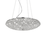 Ideal Lux Sospensione Contemporanea King Metallo-Cristallo Cromo 12 Luci G9 3W 3000K