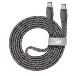 Rivacase Cavo Ricarica Piatto In Nylon Resistente Type-C / Type-C 12M Grigio