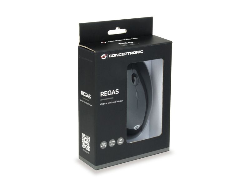 Conceptronic-REGAS01B-mouse-Ambidestro-USB-tipo-A-Ottico-1200-DPI