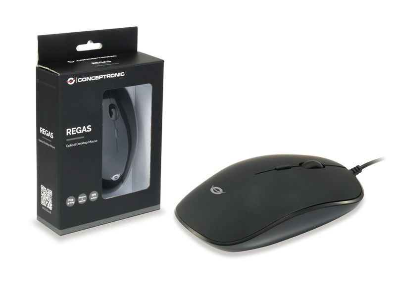 Conceptronic-REGAS01B-mouse-Ambidestro-USB-tipo-A-Ottico-1200-DPI