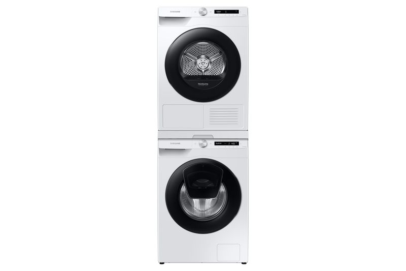 Samsung-Asciugatrice-Ai-Control-con-Optimal-Dry-Sensor-DV80T5220AW-S3-8-Kg-Pompa-di-Calore-Classe-A----Wifi-Oblo-Reversibile-Carica-Frontale-LxAxP--60-x-85-x-60-cm-Silver-Inox