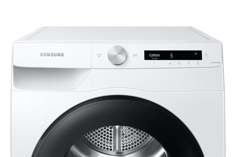 Samsung-Asciugatrice-Ai-Control-con-Optimal-Dry-Sensor-DV80T5220AW-S3-8-Kg-Pompa-di-Calore-Classe-A----Wifi-Oblo-Reversibile-Carica-Frontale-LxAxP--60-x-85-x-60-cm-Silver-Inox