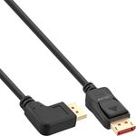 InLine Cavo DisplayPort 1.4 - 8K4K - angolato a sinistra - nero-oro - 3 m