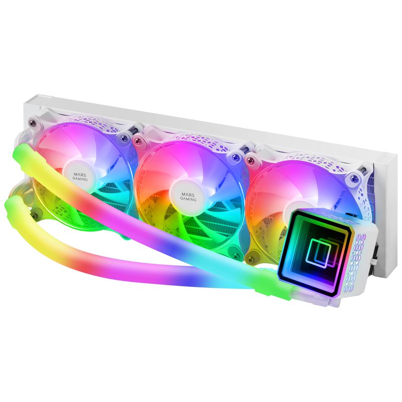 KIT-WATERCOOLING-AIO-MARS-GAMING-ML-ULTRA-RGB---360MM--BLANC-