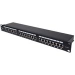 Intellinet 720854 1U (CAT6A PATCH PANEL 24-PORT FTP- - 1U SHIELD 90/DEG TOP/PUN DWN BLK)