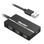 Hamlet XHUB-04U2 hub di interfaccia USB 2.0 Type-A 480 Mbit/s Nero