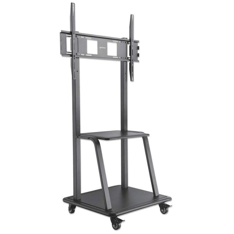 Manhattan-461665-supporto-da-tavolo-per-Tv-a-schermo-piatto-254-m-100-Nero-Pavimento--TV---Monitor-Mount-Trolley-Stand-1