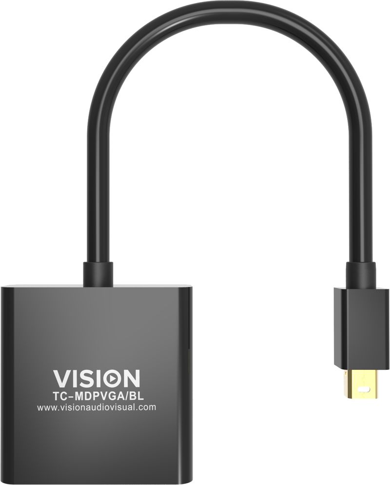 Vision-TC-MDPVGA-BL-cavo-e-adattatore-video-Mini-DisplayPort-VGA-D-Sub-Nero--VISION-Professional-installation-grade-Mini