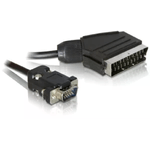 Neutra DeLOCK 65028 cavo e adattatore video 2 m SCART (21-pin) VGA (D-Sub) Nero