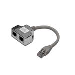 EsseShop Adattatore Schermato Per Cat. 5E Per 2 Linee Rj45 Su Un Unico Cavo