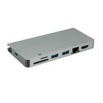 ROLINE 12.02.1022 Notebook-Dockingstation & Portreplikator Verkabelt USB 3.2 Gen 1 (3.1 Gen 1) Type-C Grau (12.02.1022)