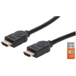 Manhattan 355360 cavo HDMI 5 m HDMI tipo A Standard Nero (HDMI Cable with Ethernet 4K60Hz Premium High Speed 5m Male to