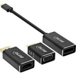 InLine Set 6-in-1 Conv. Video, USB Type-C M a DP 4K/60Hz, HDMI, VGA, nero, 0,2m