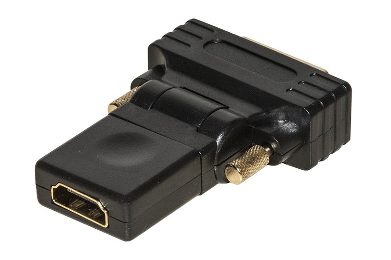 Adattatore-Bidirezionale-Dvi-24-1-Maschio---Hdmi<Sup>®<-Sup>-Femmina-Inclinabile-E-Routabile