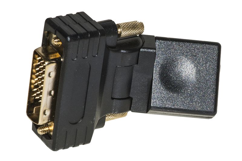 Adattatore-Bidirezionale-Dvi-24-1-Maschio---Hdmi<Sup>®<-Sup>-Femmina-Inclinabile-E-Routabile