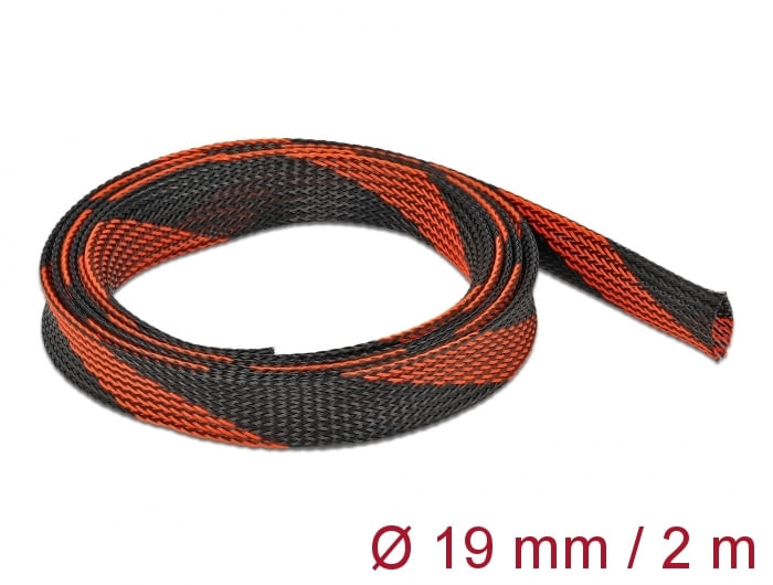 Delock-guaina-intrecciata-estensibile-2-m-x-19-mm-nero-rosso