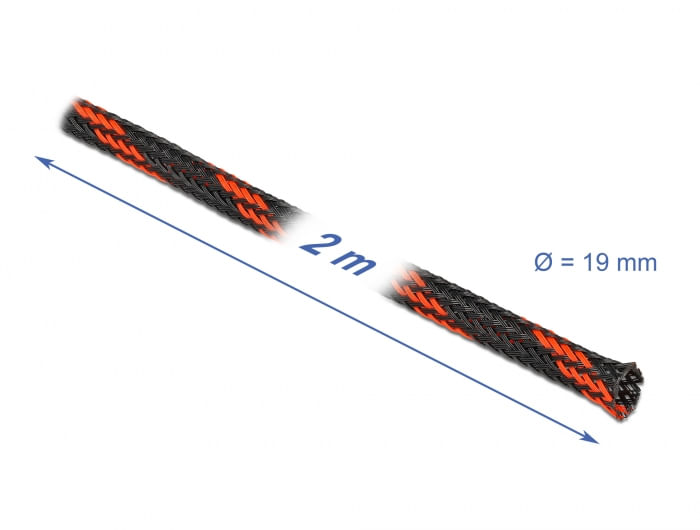 Delock-guaina-intrecciata-estensibile-2-m-x-19-mm-nero-rosso
