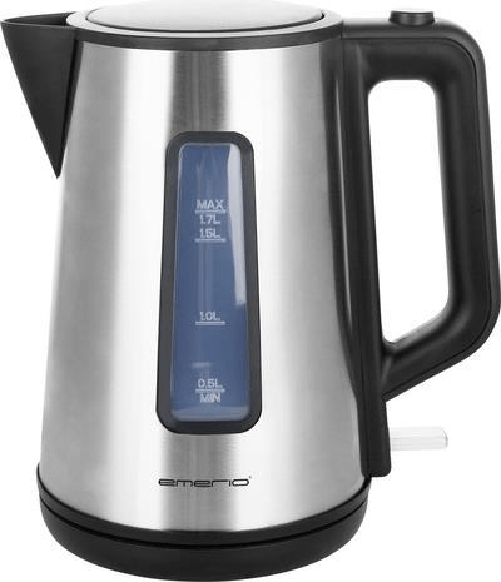 Emerio WK-122829 bollitore elettrico 1,7 L 2200 W Nero, Acciaio inox