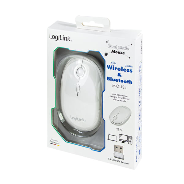 Mouse-ottico-LogiLink-24-GHz-bianco-Bluetooth-senza-fili