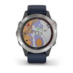 GARMIN-QUATIX-6-Gray-con-cinturino-in-silicone-Captain-Blue-RICONDIZIONATO-art.010-02158-91R