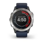 GARMIN-QUATIX-6-Gray-con-cinturino-in-silicone-Captain-Blue-RICONDIZIONATO-art.010-02158-91R