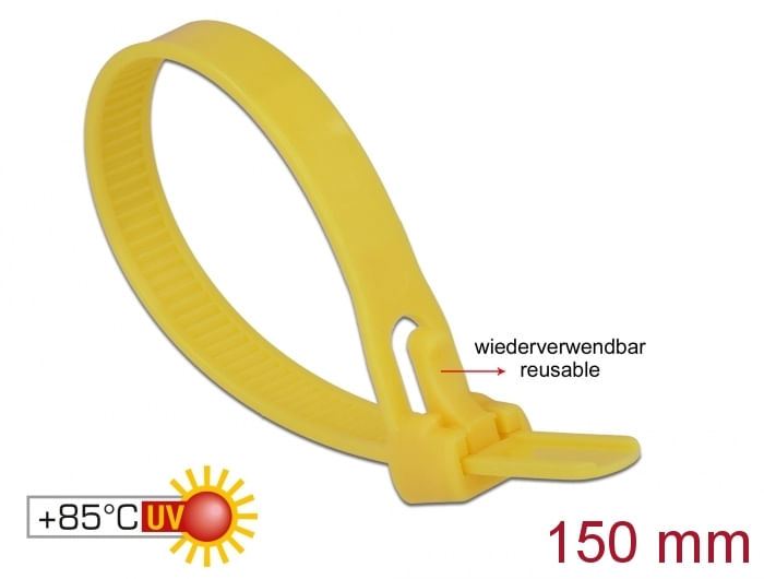 Delock-Fascette-riutilizzabili-resistenti-al-calore-L-150-x-L-75-mm-100-pezzi-giallo