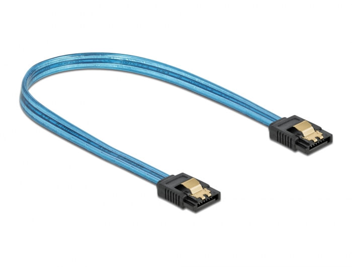 DeLOCK-SATA-6-Gb-s-Cable-UV-glow-effect---SATA-Kabel---Serial-ATA-150-300-600---SATA-bis-SATA---20cm---Blau--82121-