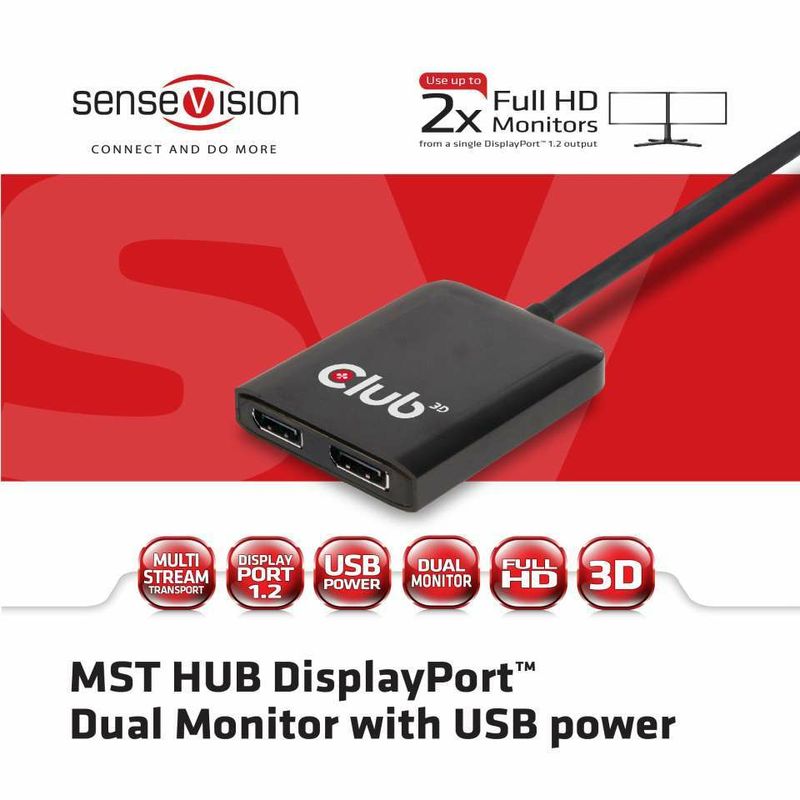 Club-3D-MST-Hub-1x-DisplayPort---2x-DisplayPort