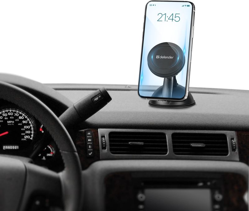 Supporto-Smartphone-per-auto-Defender-CH-107-nero-magnete-parabrezza