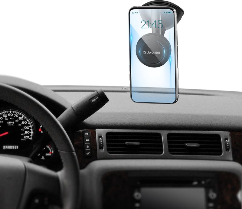 Supporto-Smartphone-per-auto-Defender-CH-107-nero-magnete-parabrezza