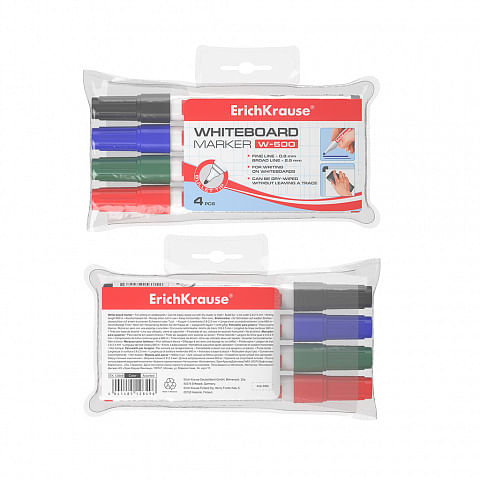 ErichKrause-12849-evidenziatore-4-pz-Tipo-di-punta-Nero-Blu-Verde-Rosso